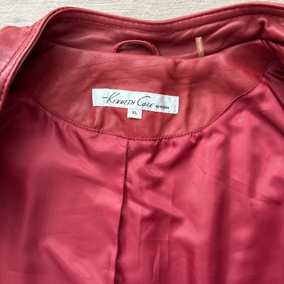 Kenneth Cole Cherry Leather Jacket - Picture 5 of 6